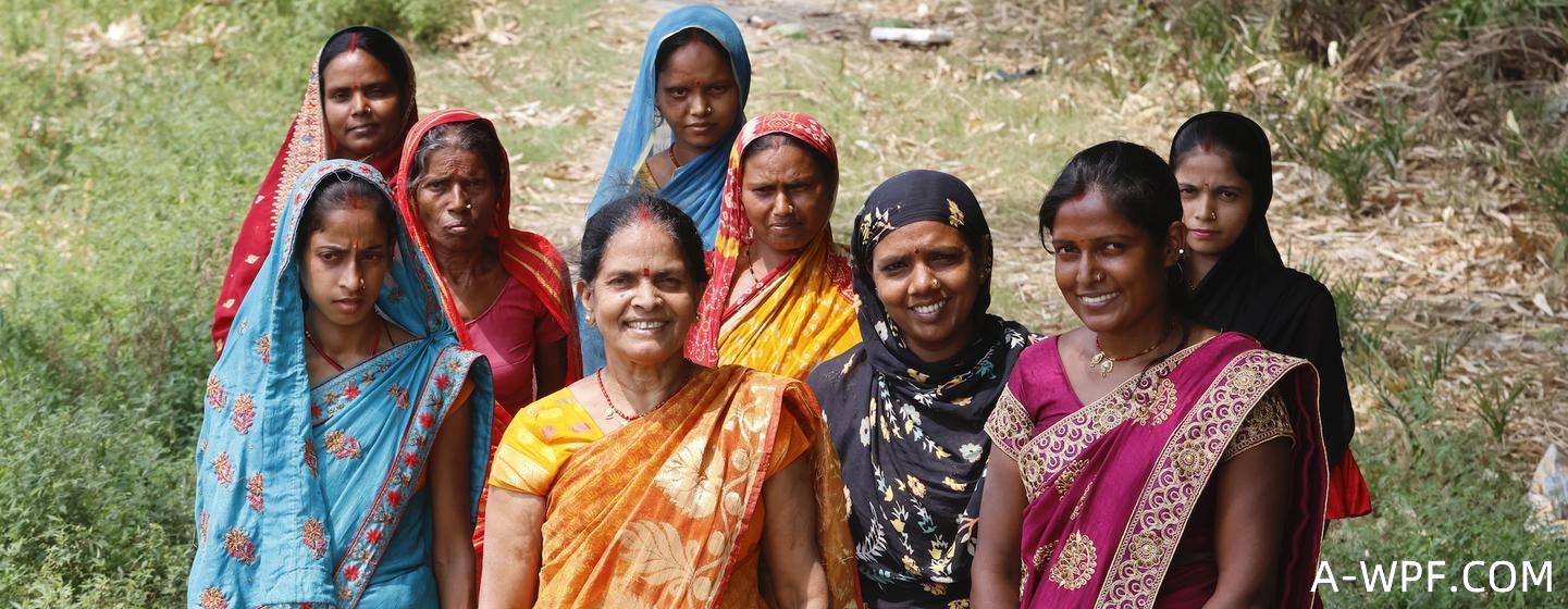 印度比哈尔邦穆扎法尔布尔市的昌达·德维 (Chanda Devi) 和其他女农民。